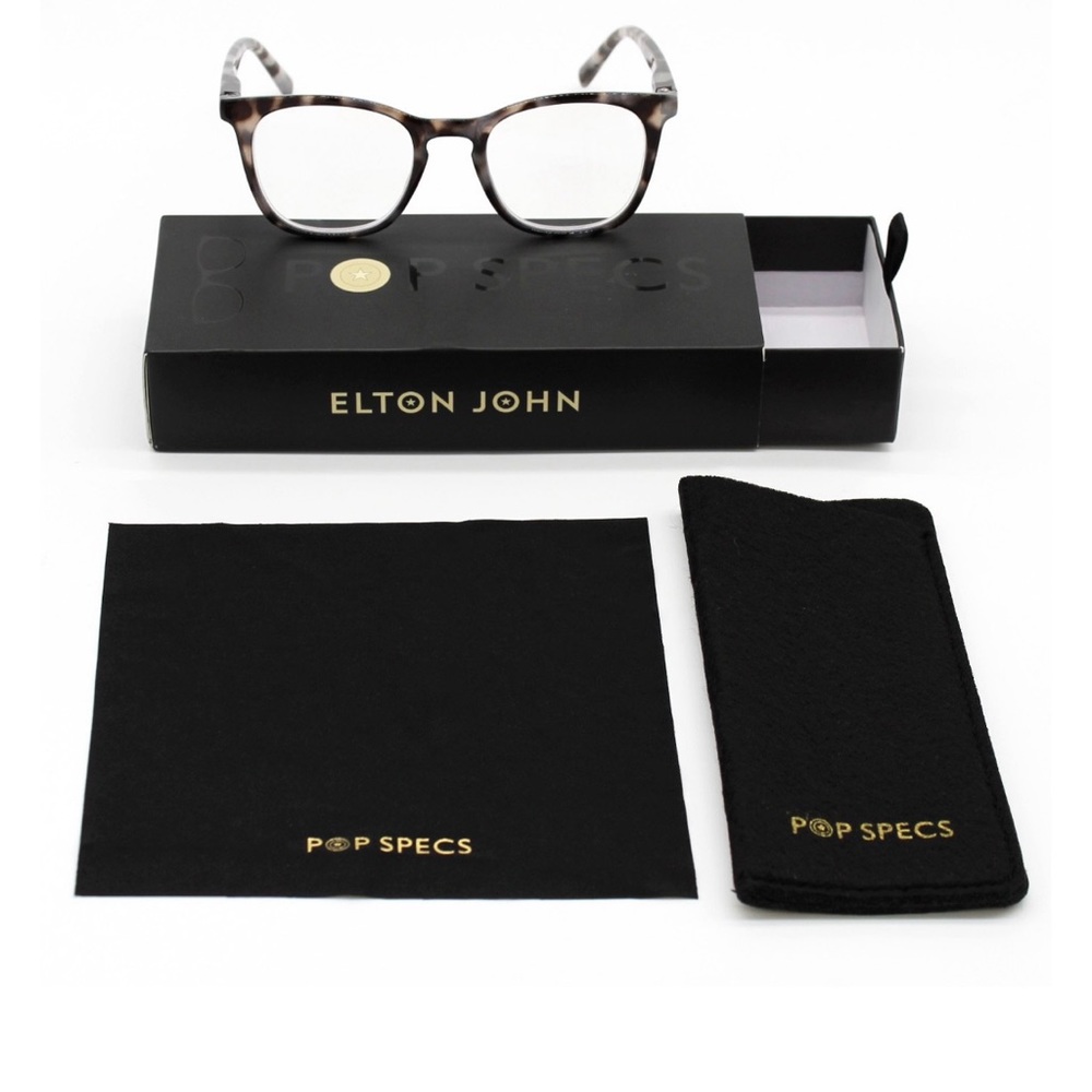 NEW Elton John Pop Specs Tortoise Single 2 Reading Glasses + 1.50